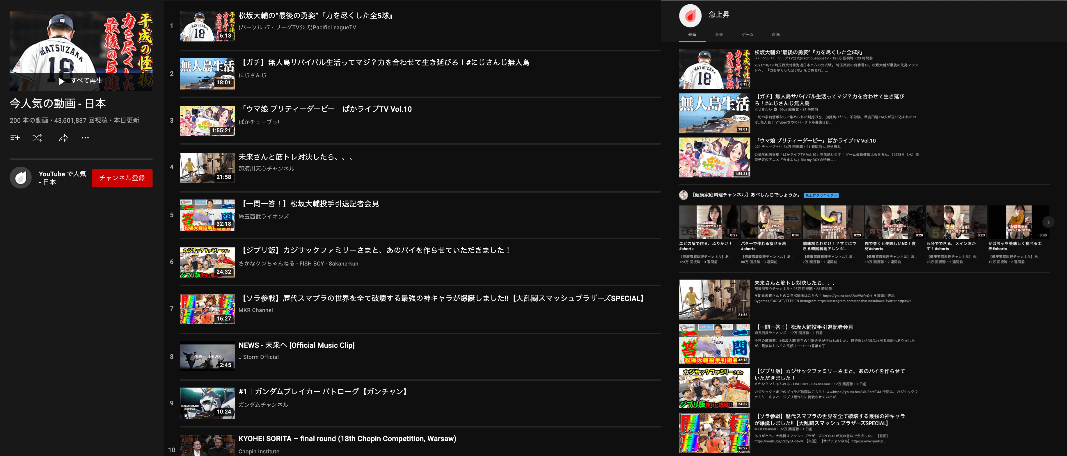 youtube-soaring video-in Japan